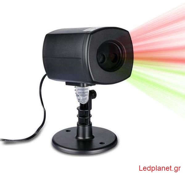 Αδιάβροχος Προβολέας Laser με Φωτοκύτταρο και Πρόγραμμα Κόκκινο-Πράσινη Κουκκίδα IP44