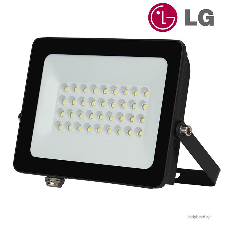 LG Chip Προβολέας LED 30W Driver on Board IP66 θερμό Λευκό 2700K 3300lm