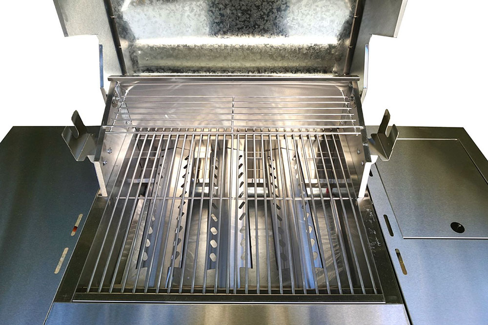 BBQ Ψησταριά Υγραερίου BERKMAN Inox με 3 Εστίες, Μοτέρ με Σούβλα και 1 Πλαΐνη Εστία - Image 5