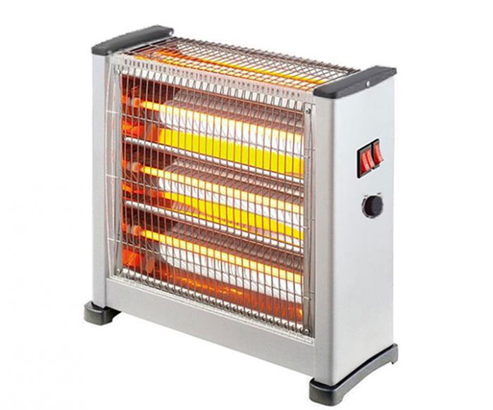 Θερμάστρα Χαλαζία 2800W με 3 Θερμαντικές Εστίες και Θερμοστάτη Λευκό