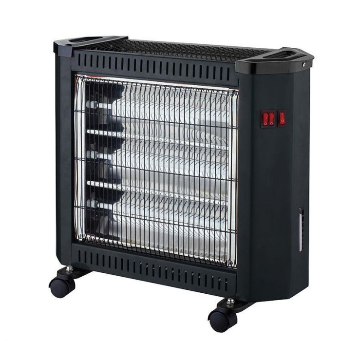 Θερμάστρα Χαλαζία Turbo 2400W με Ανεμιστήρα & Υγραντήρα Μαύρο