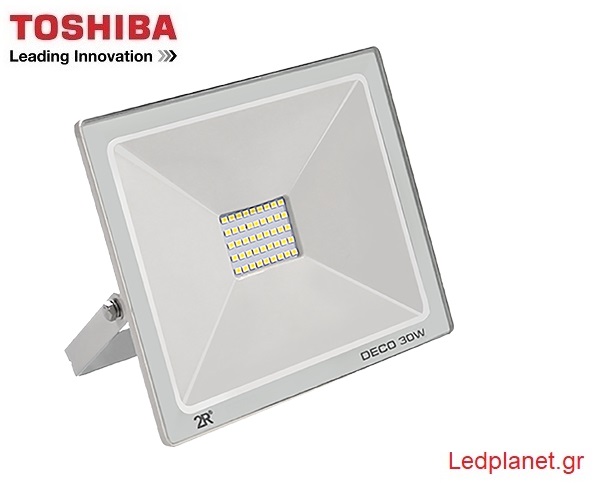 TOSHIBA Chip Προβολέας LED 30W 6000K Ψυχρό Λευκό 3300Lm Στεγανός IP65 (Εγγύηση 3 ΧΡΟΝΙΑ)