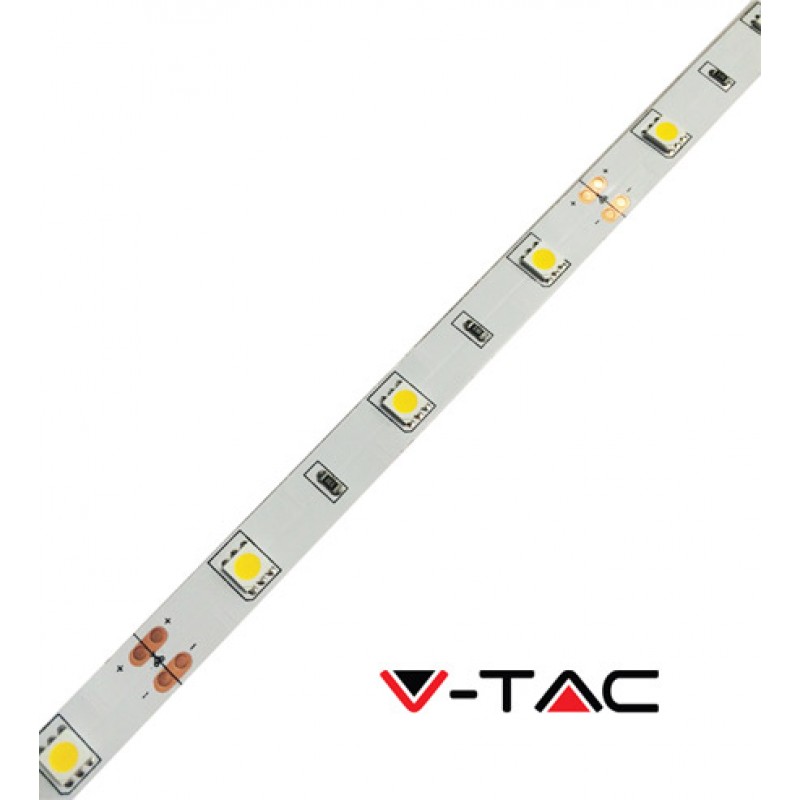 Led ταινία 6.0W (7.2W) 12V SMD5050 30 led IP20 V-TAC Θερμό Φως (5 μέτρα)