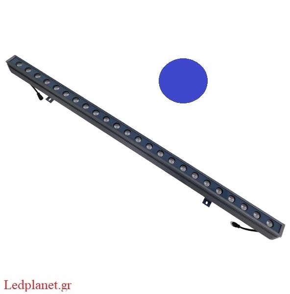 Μπλέ LED Wall Washer Αρχιτεκτονικού Φωτισμού 100cm 24W CREE 24V 2880lm Αδιάβροχο IP66
