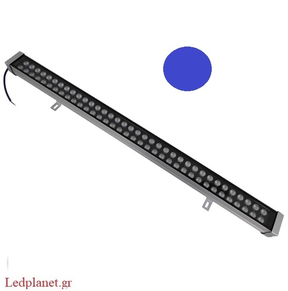 Μπλέ LED Wall Washer Αρχιτεκτονικού Φωτισμού 100cm 72W CREE 24V 8640lm Αδιάβροχο IP66
