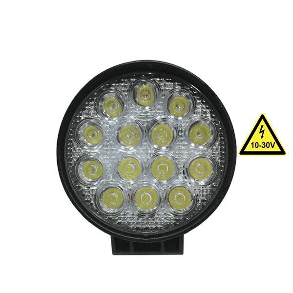 Προβολέας LED Εργασίας Round 42 Watt 10-30v Ψυχρό Λευκό