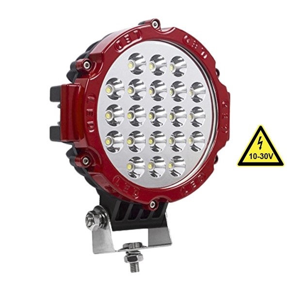 Προβολέας LED Εργασίας RED Round 63 Watt 10-30v Ψυχρό Λευκό