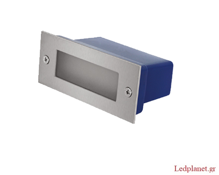 INOX Χωνευτό Φωτιστικό Απλίκα LED 3W Ουδέτερο Λευκό 4000K Αδιάβροχο IP65